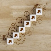 Business growth and success process concept.